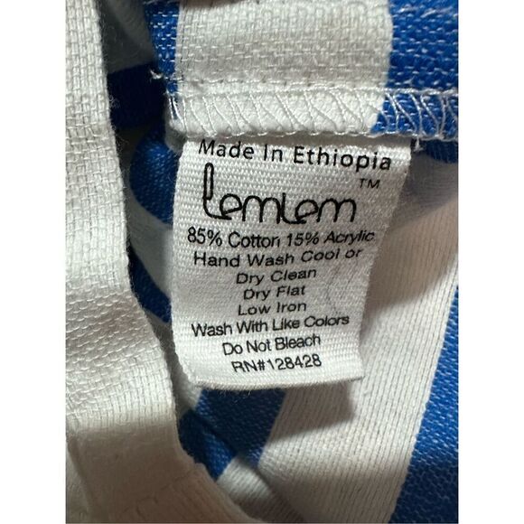 NEW Lemlem Lilly Woven Stripe Shorts Blue White Sz Small - Picture 6 of 7